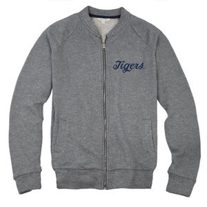 Auburn striped bomber zip up sweatshirt small